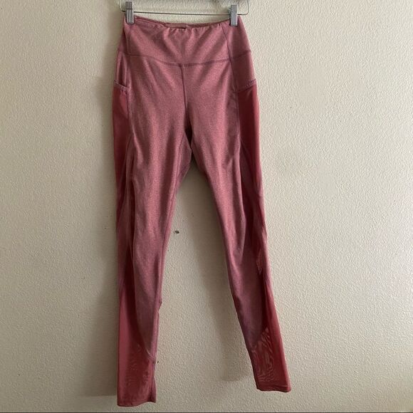 Gymshark Pink Mesh Full Length Leggings - Picture 3 of 9